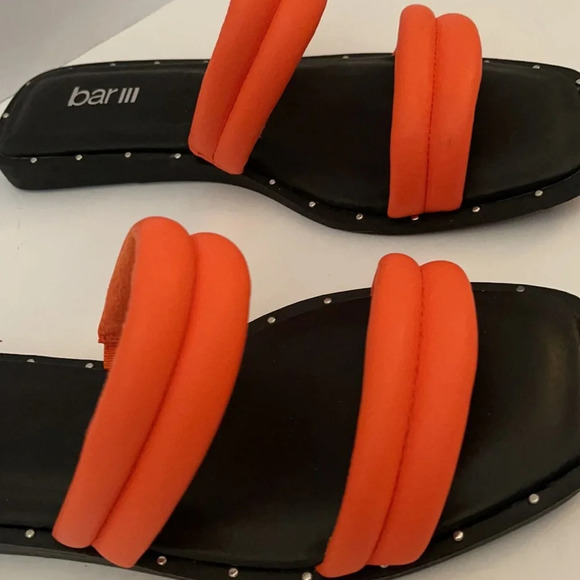Bar III Womens Solid Slip-On Casual Pool Slides Sandals Orange size 6.5 - Picture 7 of 11